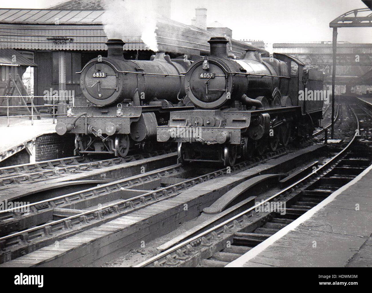 Locomotive a vapore i treni 1964 1960s Foto Stock