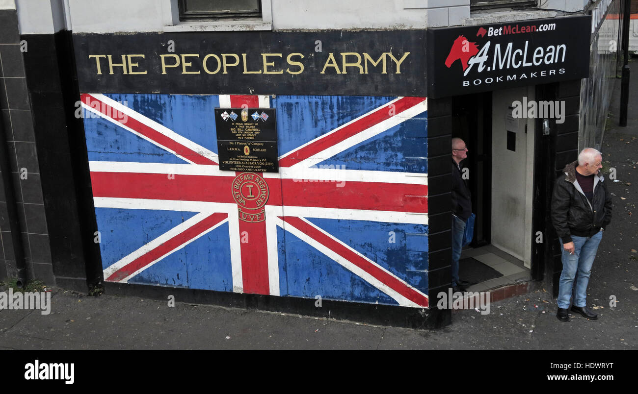 L'Esercito popolare, Shankill Road, West Belfast, Irlanda del Nord, Regno Unito Foto Stock