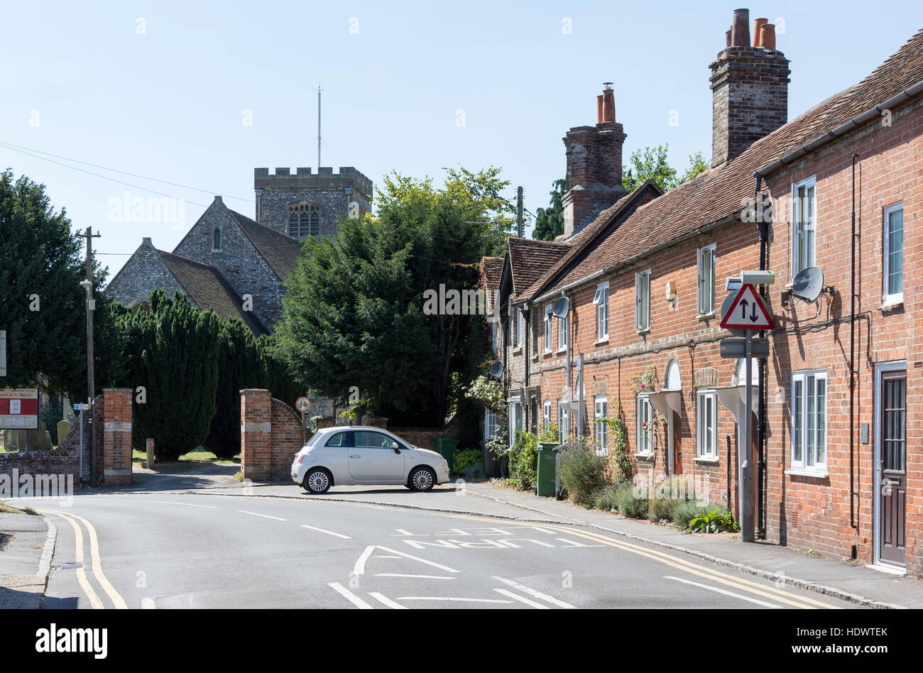 La Chiesa Parrocchiale di St Mary's, Chiesa Gate, Thatcham, Berkshire, Inghilterra, Regno Unito Foto Stock