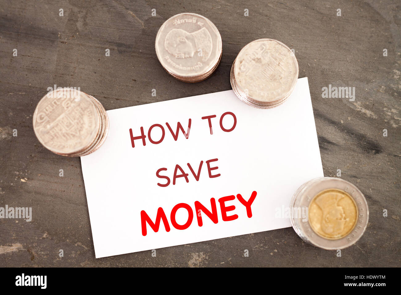 Come risparmiare denaro preventivo ispiratore, stock photo Foto Stock