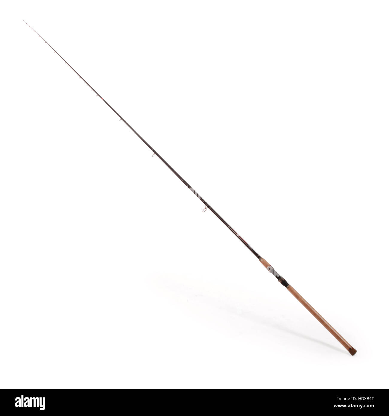 Carp feeder canna da pesca in immagine a dimensione intera isolato su sfondo bianco con ombra morbida Foto Stock