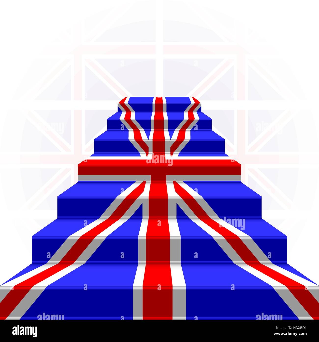 La scaletta stilizzato. Bandiera della Gran Bretagna Illustrazione Vettoriale