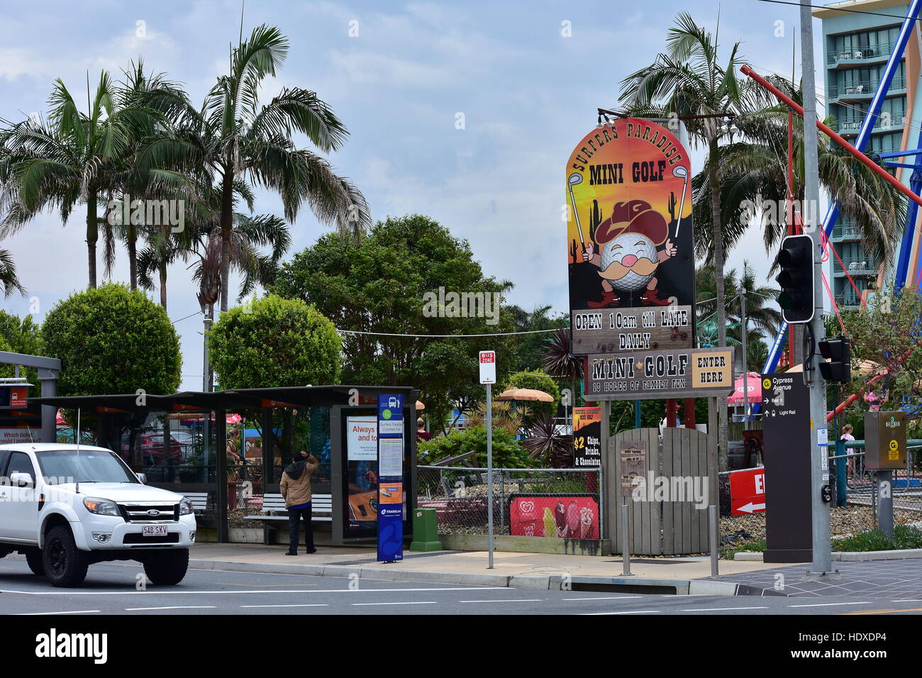 Mini golf center in Surfers Paradise in Gold Coast. Foto Stock