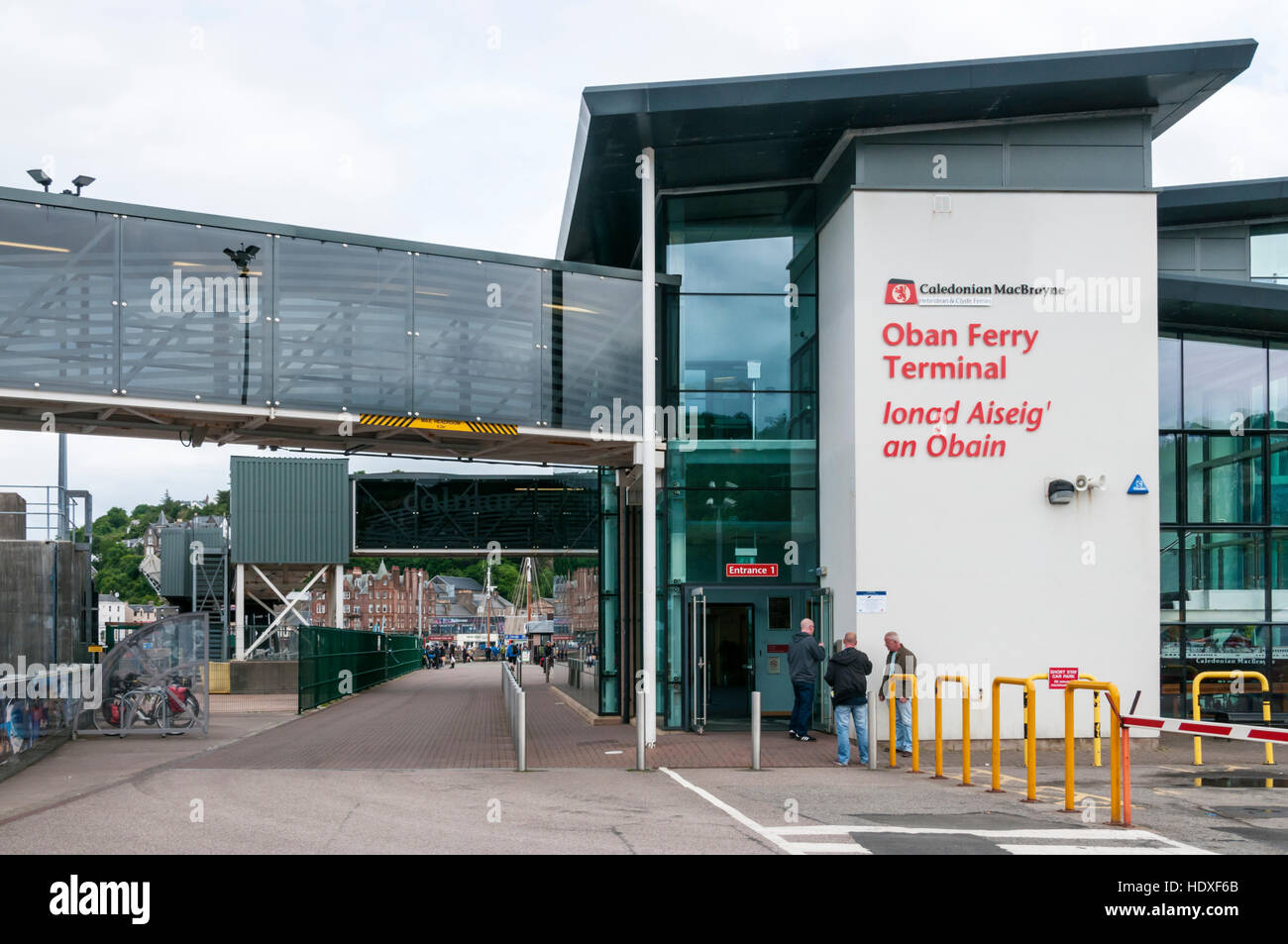 Il Caledonian MacBrayne ferry terminal a Oban, Scozia. Foto Stock