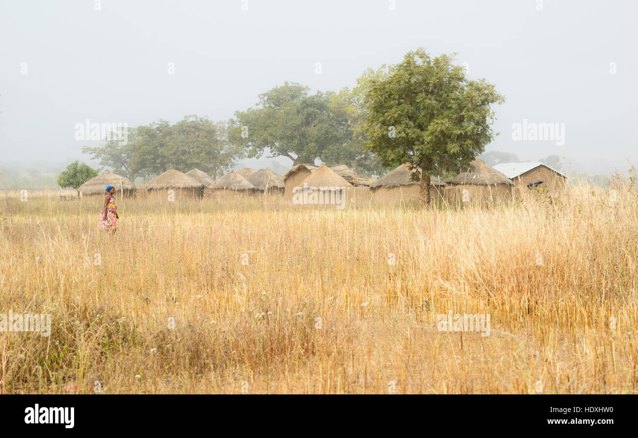Nei villaggi del nord del Togo Foto Stock