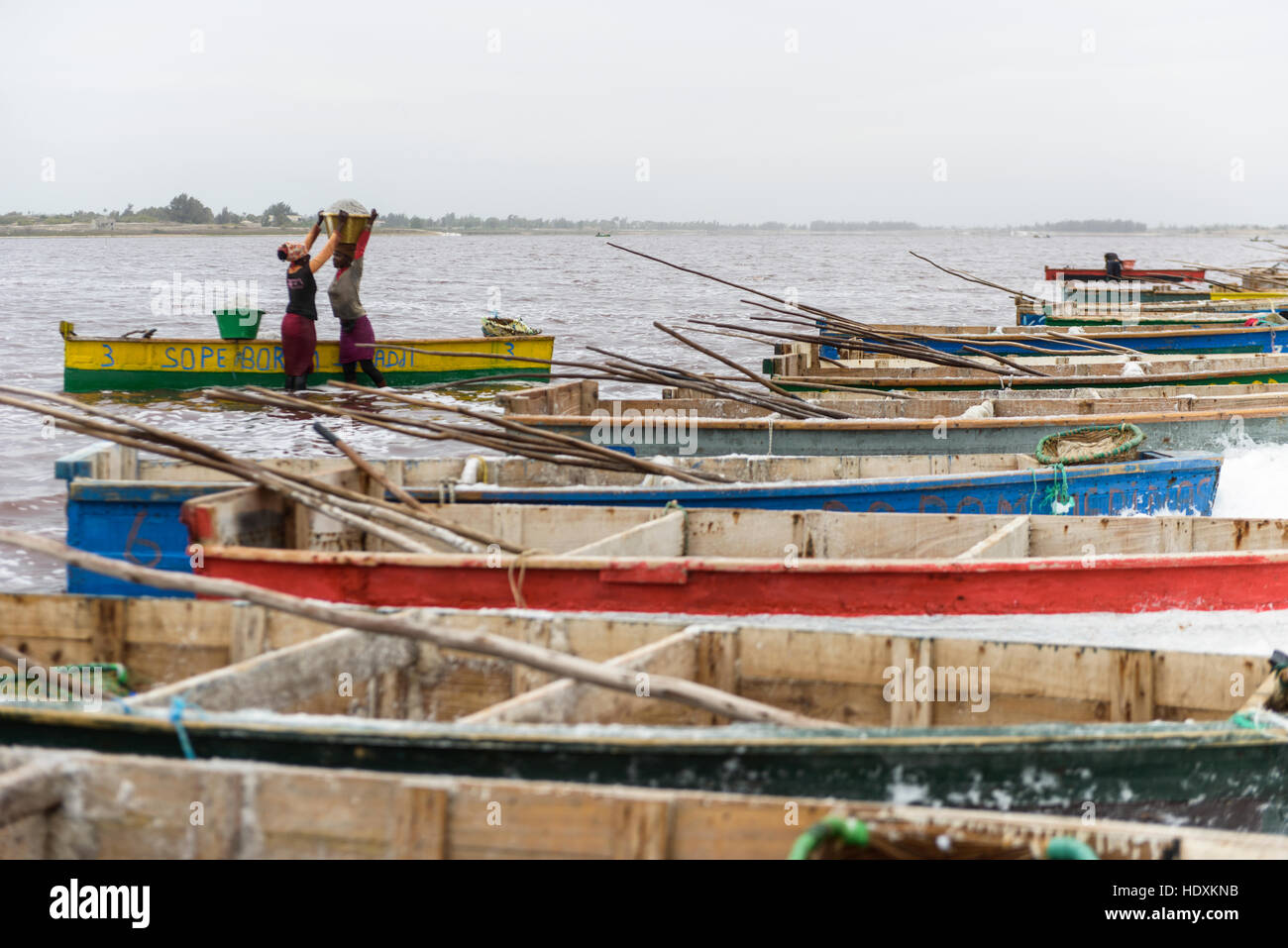 Lac Rose, Senegal Foto Stock