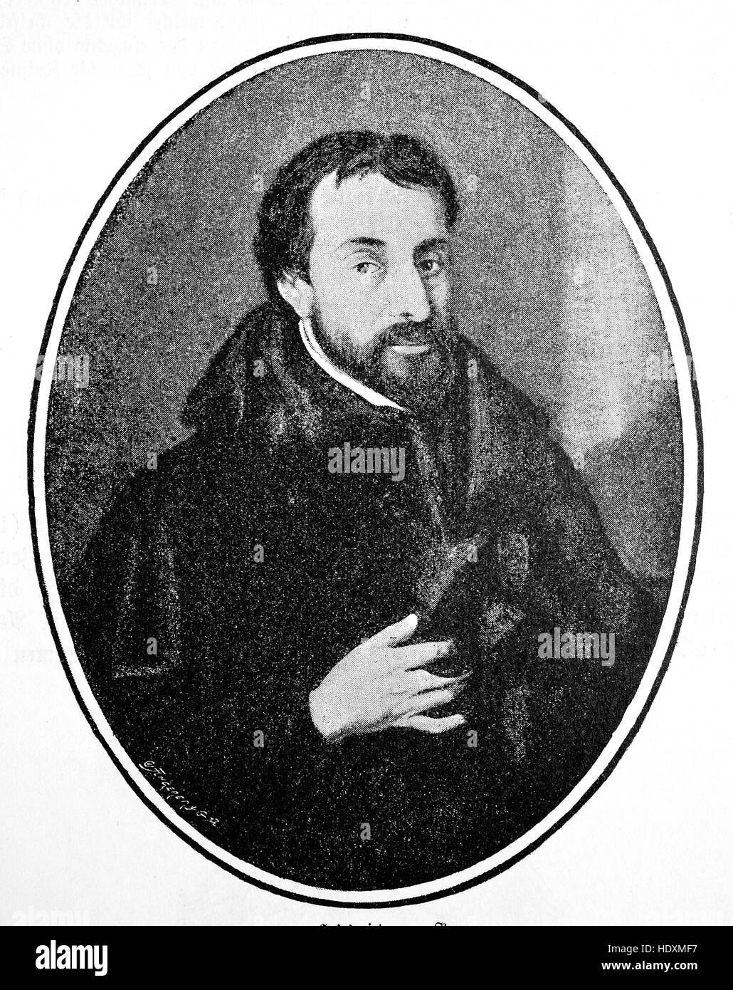 Friedrich Spee anche Friedrich Spee von Langenfeld, 1591-1635, un gesuita tedesco e poeta, xilografia a partire dall'anno 1882, digitale migliorata Foto Stock