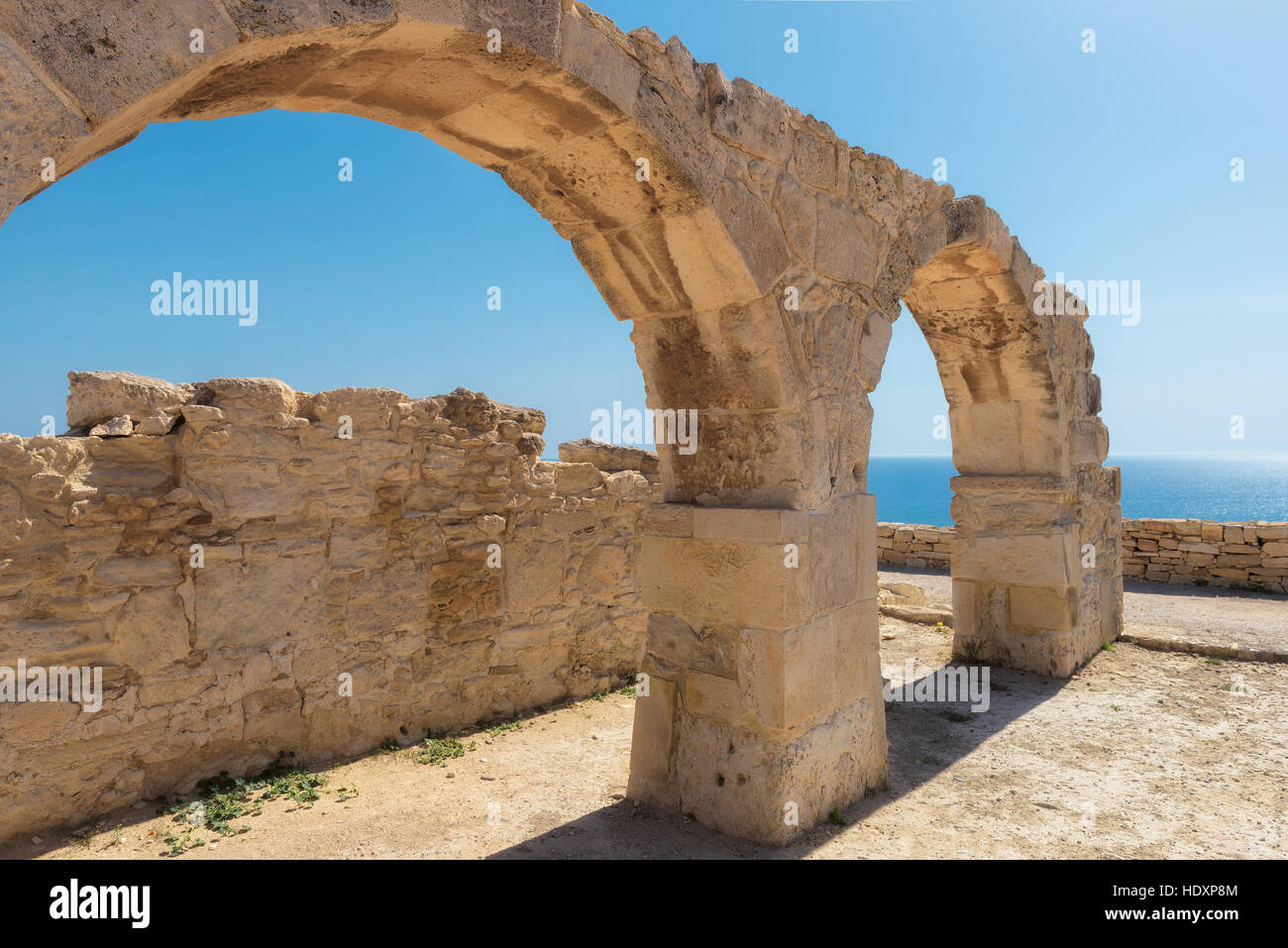 Gli antichi archi rovina città di Kourion vicino a Limassol, Cipro Foto Stock