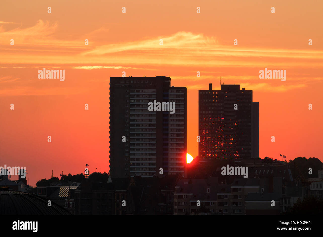 Edifici ad alta a Amburgo, Germania Foto Stock