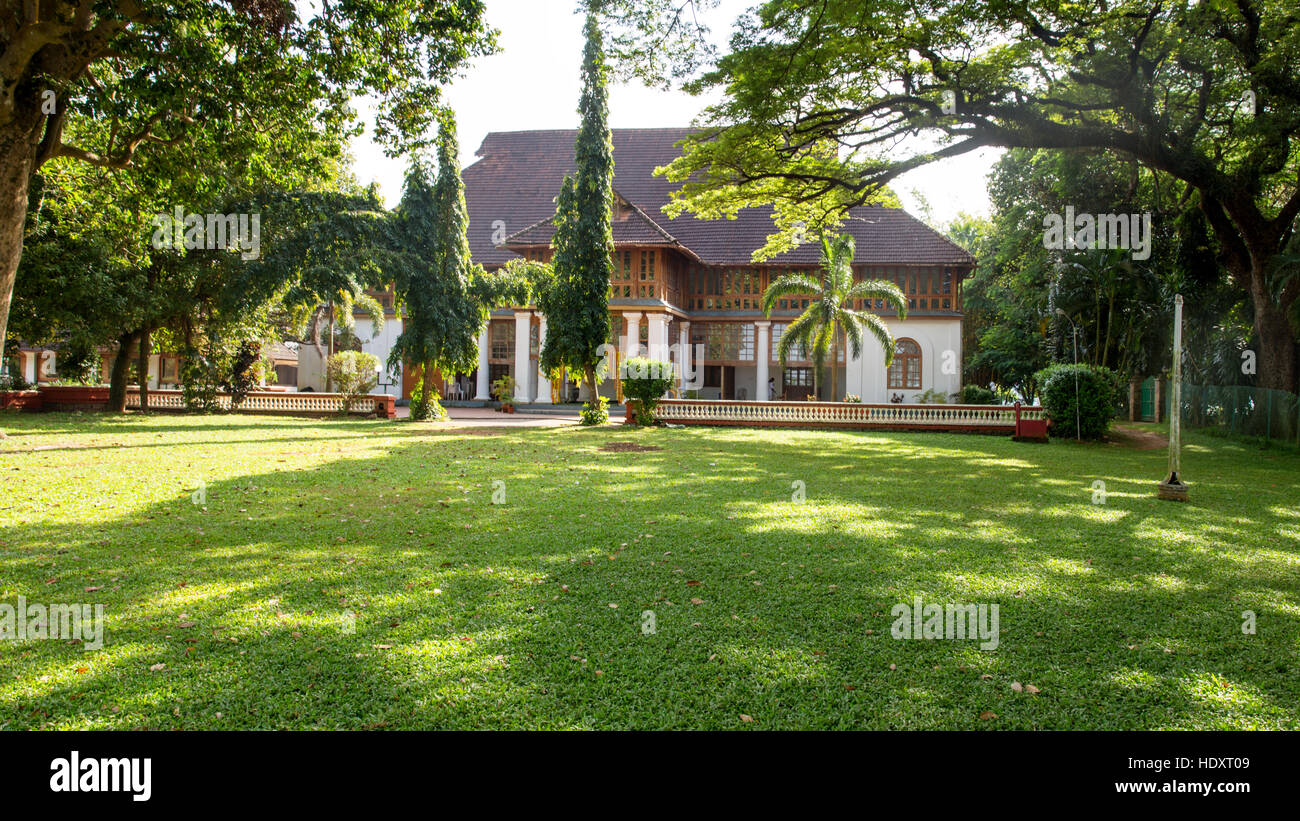 Bolgatty Palace, un olandese casa coloniale, ora un hotel di eredità di Kochi, in Kerala, India Foto Stock