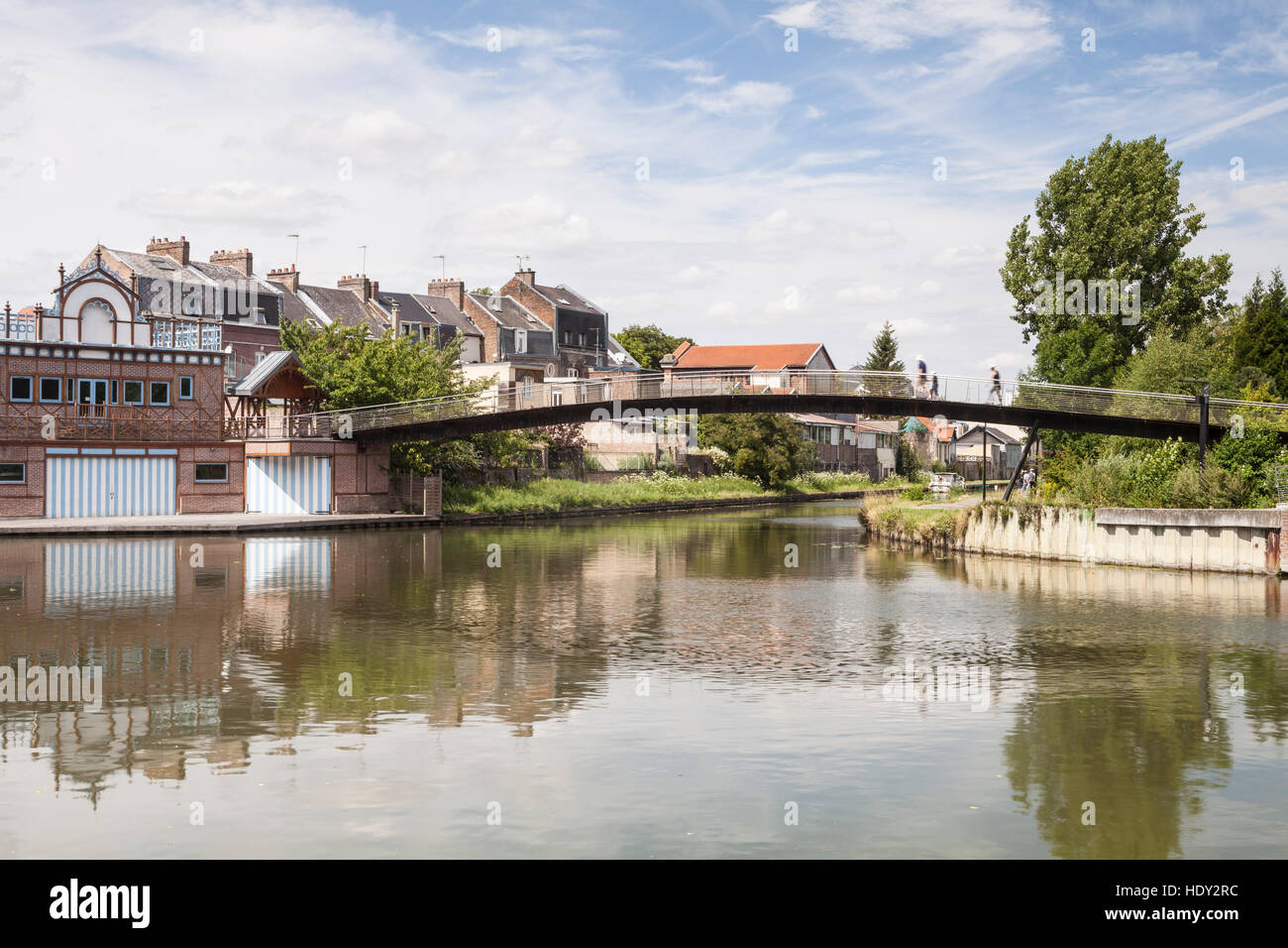 Il Saint Leu distretto di Amiens, Francia. Foto Stock