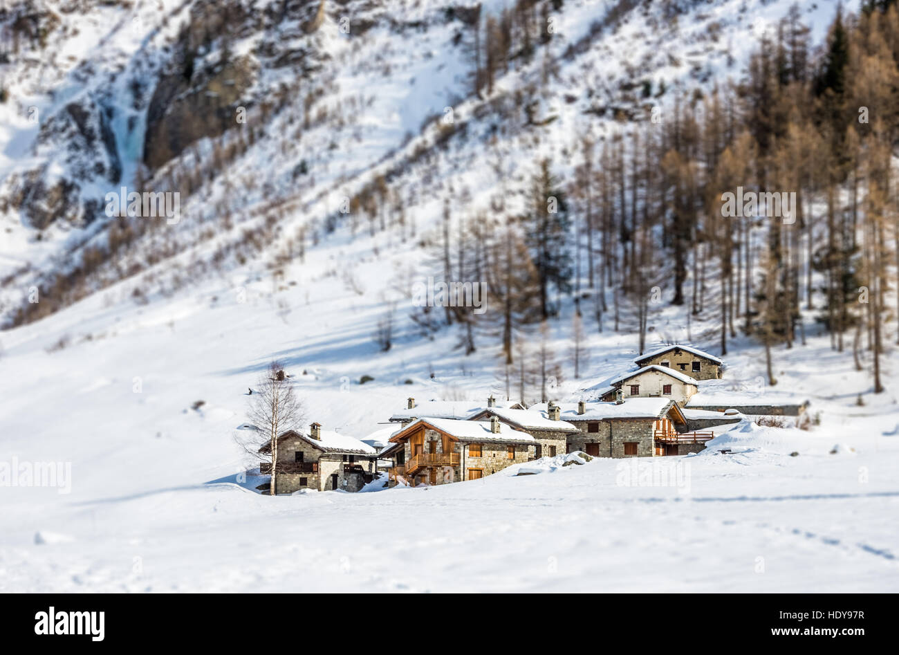 Rifugi Val Ferret Foto Stock