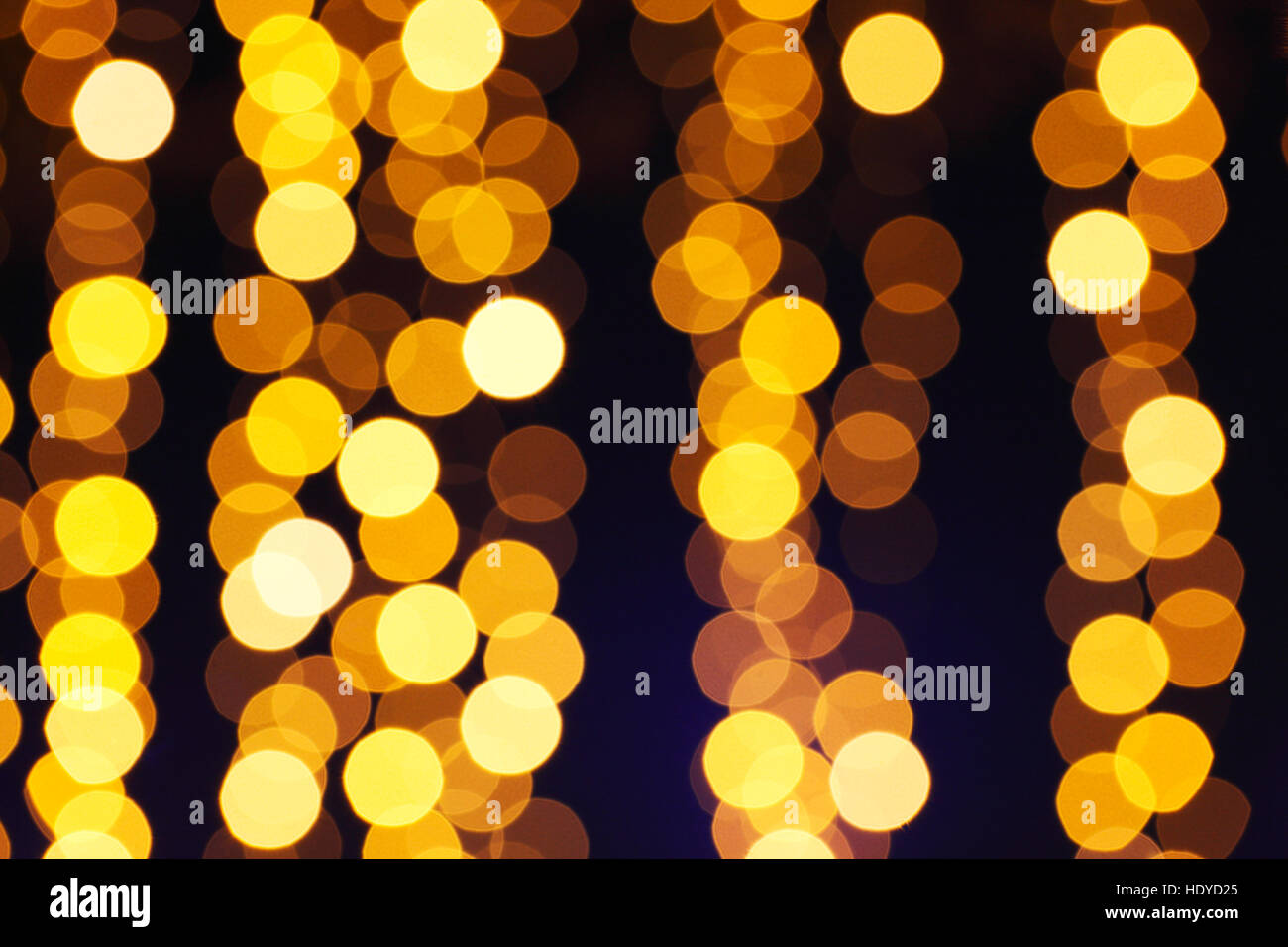 Decorate luci incandescenti sfondo Foto Stock