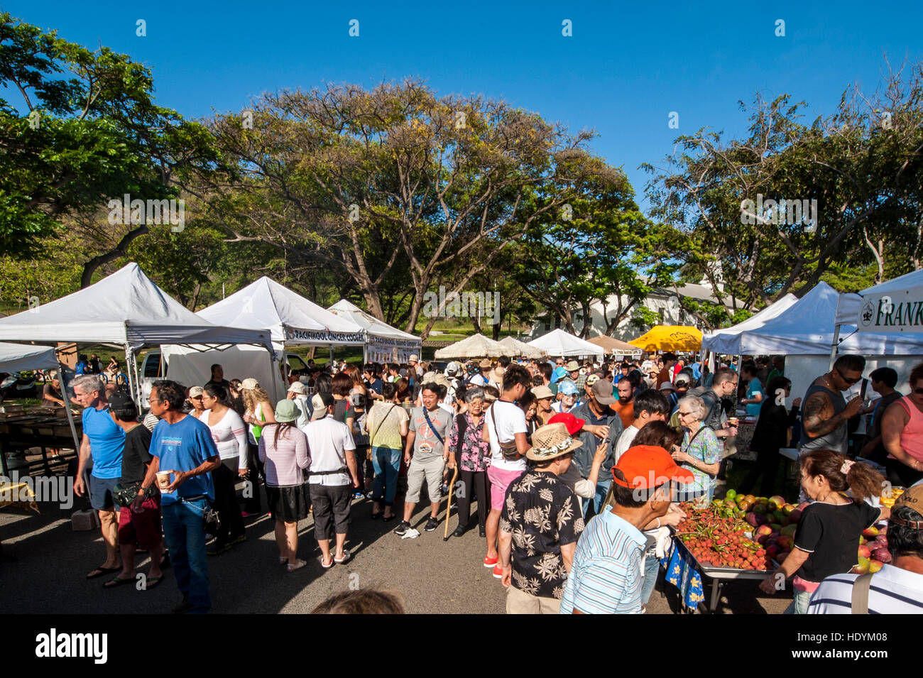 Sabato mercato agricolo, Honolulu Oahu, Hawaii. Foto Stock