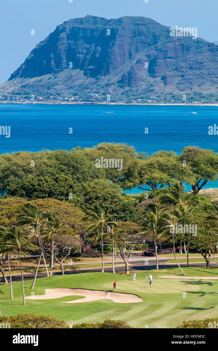 Ko Olina Golf, Makaklo, Oahu, Hawaii. Foto Stock