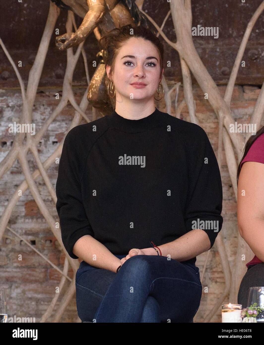 New York, NY, STATI UNITI D'AMERICA. 15 Dic, 2016. Shailene Woodley di presenze per il cavalletto con piedi beneficio di roccia, ABC Home e moquette, New York, NY Dicembre 15, 2016. © RCF/Everett raccolta/Alamy Live News Foto Stock