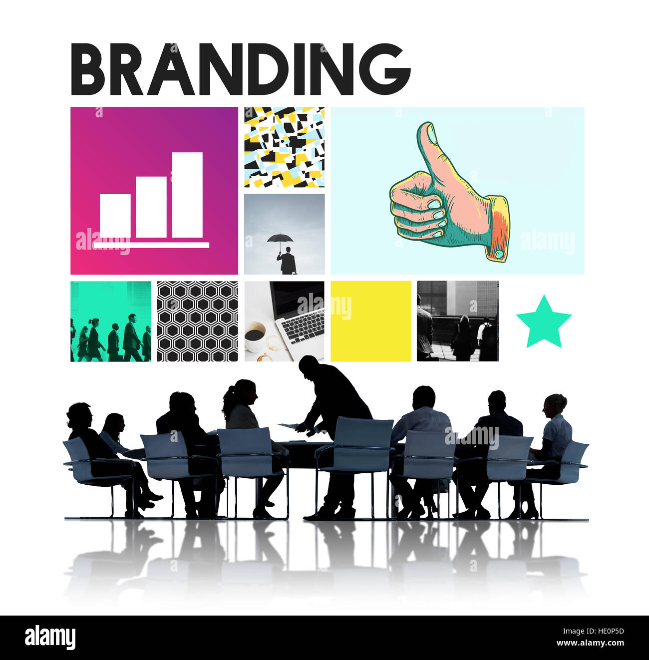Il Branding Pubblicità Copyright concetto di marketing Foto Stock