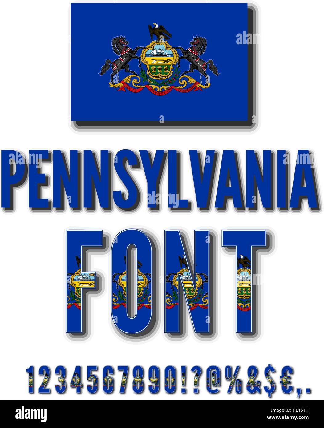 Carattere di stato USA Illustrazione Vettoriale