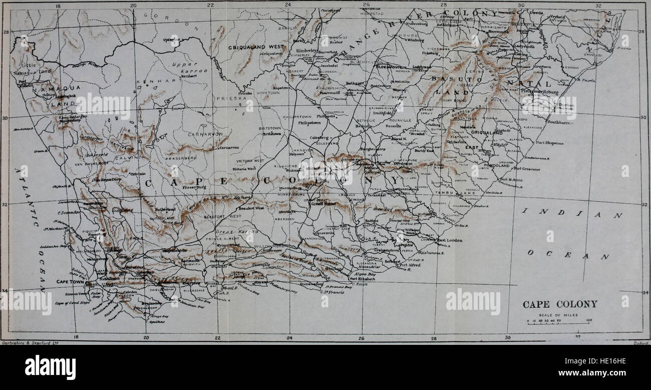 La geografia del Sud e in Africa orientale; essendo la parte 2 del vol. 4 di una geografia storica delle colonie britanniche, rev. a 1903, e con capitoli del Transvaal e Orange River Colony aggiunto (1904) Foto Stock