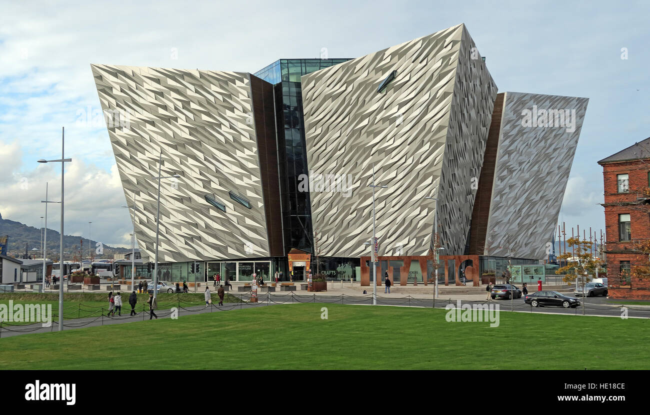 Titanic museo,Belfast Titanic Quarter, Irlanda del Nord, Regno Unito Foto Stock