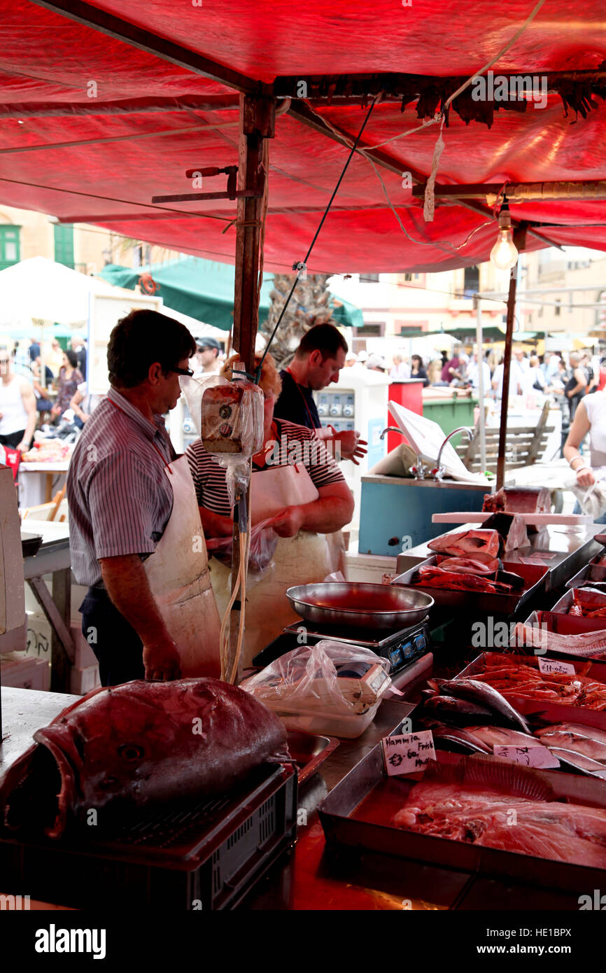 Mercato del Pesce fresco Foto Stock