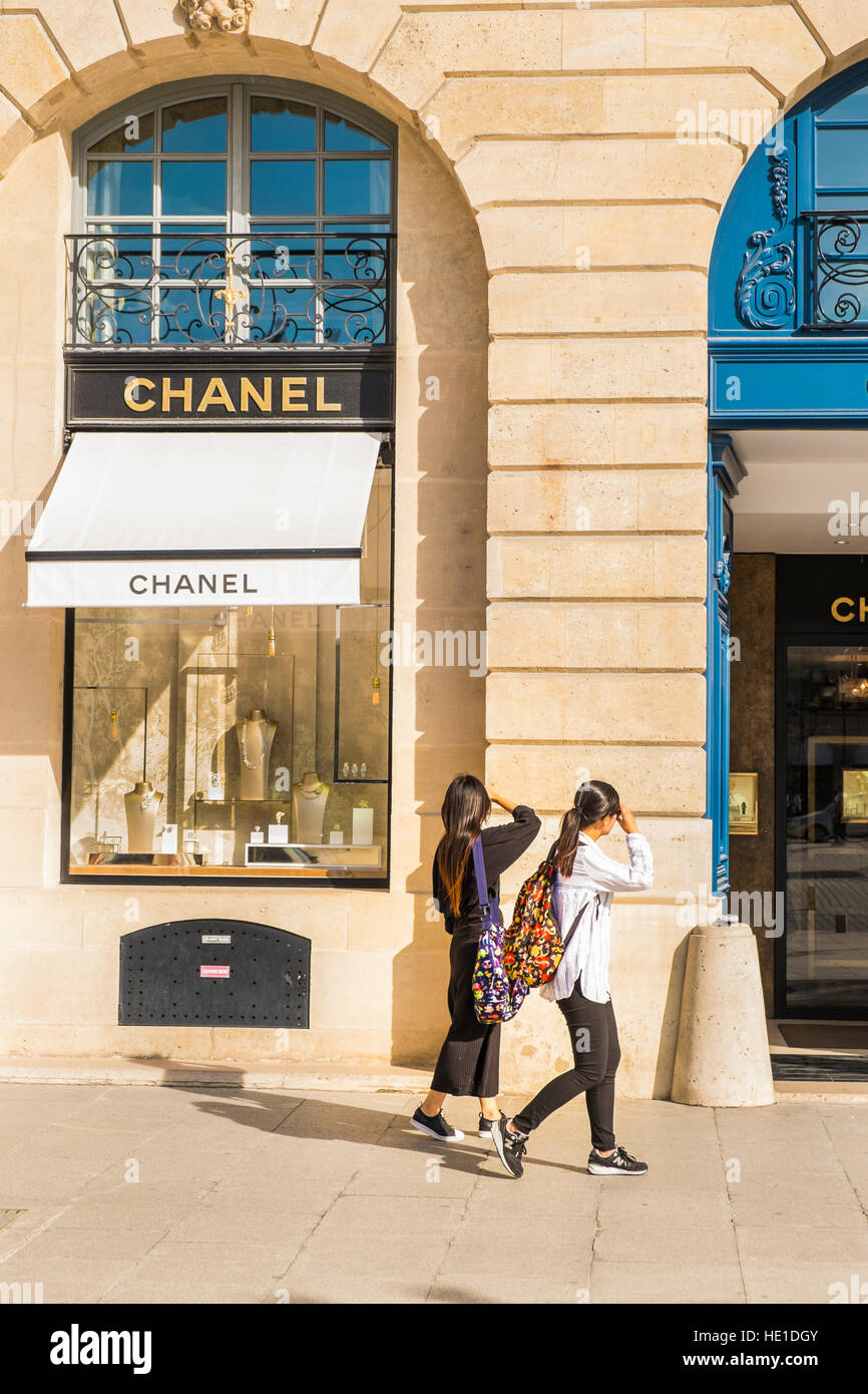 Chanel store, place Vendome Foto Stock