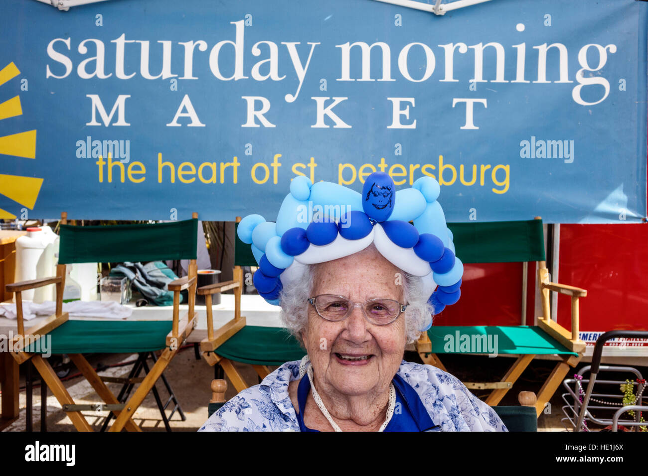 San Pietroburgo Florida, mercato del Sabato mattina, venditori, bancarelle, shopping shopper shopping negozi mercato mercati di mercato di acquisto di vendita, ret Foto Stock