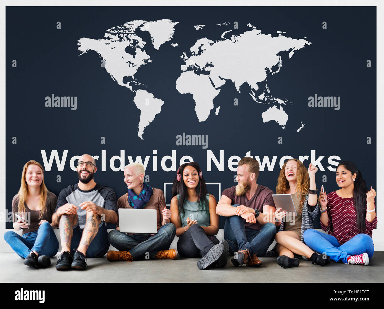 Rete mondiale Global concetto di comunicazione Foto Stock