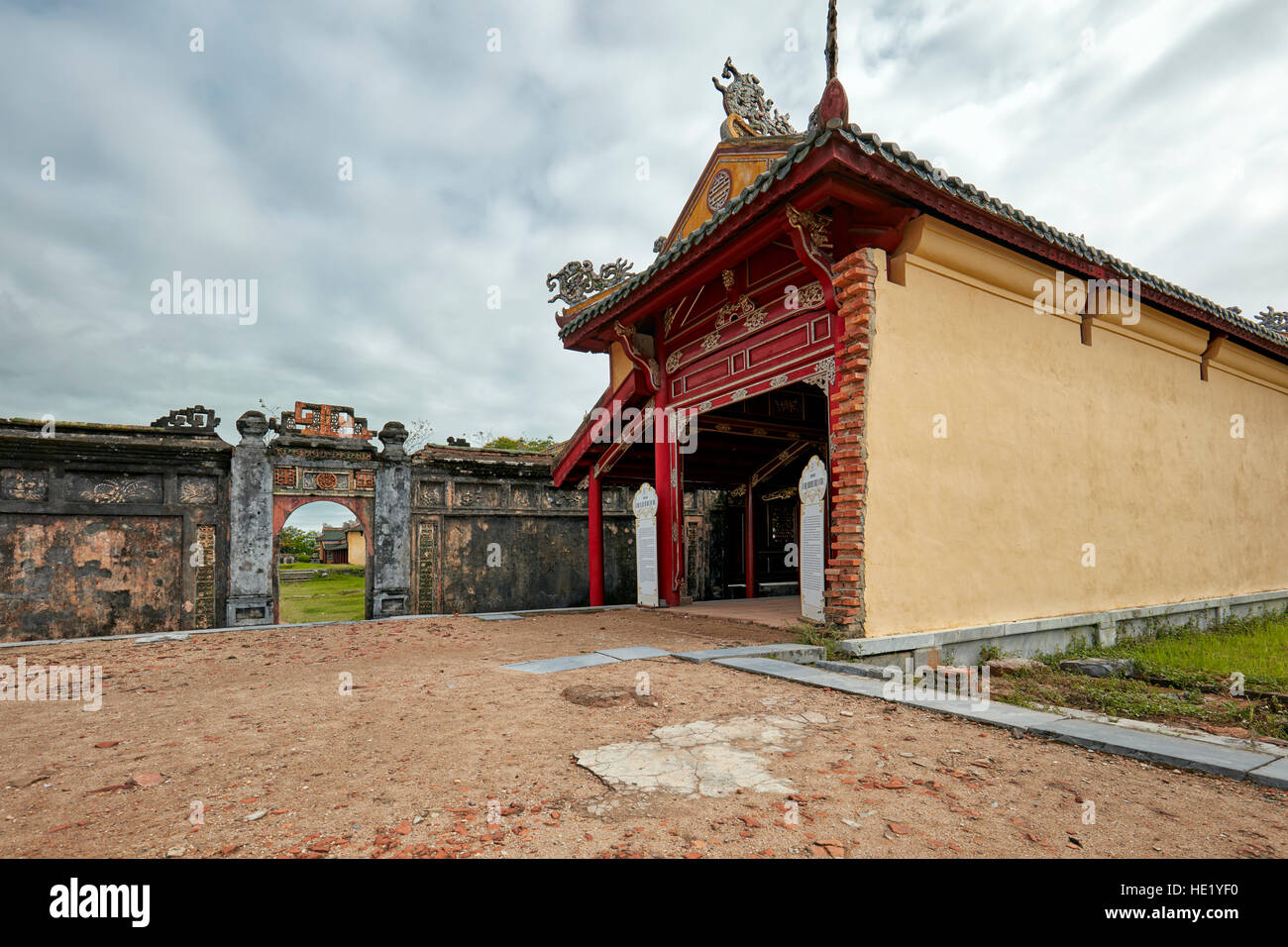 Territorio della Città Purpurea Proibita. Città Imperiale (Cittadella), tonalità, Vietnam. Foto Stock