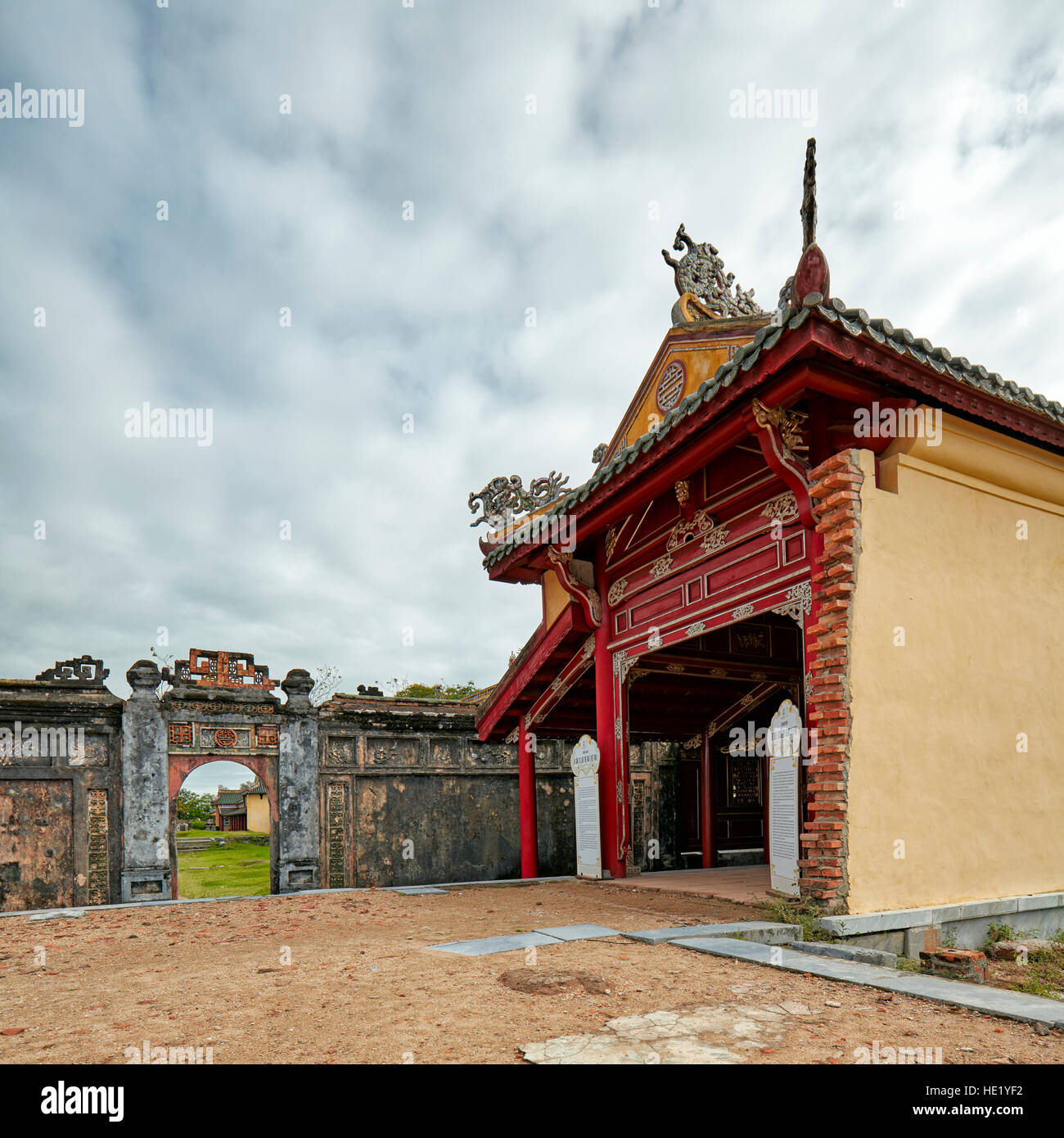 Territorio della Città Purpurea Proibita. Città Imperiale (Cittadella), tonalità, Vietnam. Foto Stock