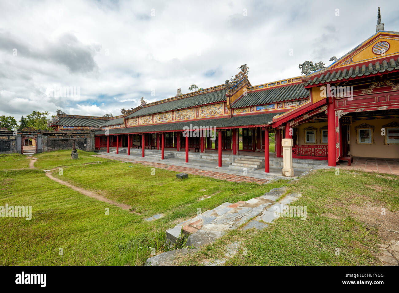 Khon Thai (residenza della regina appartamento privato). Città Imperiale, tonalità, Vietnam. Foto Stock