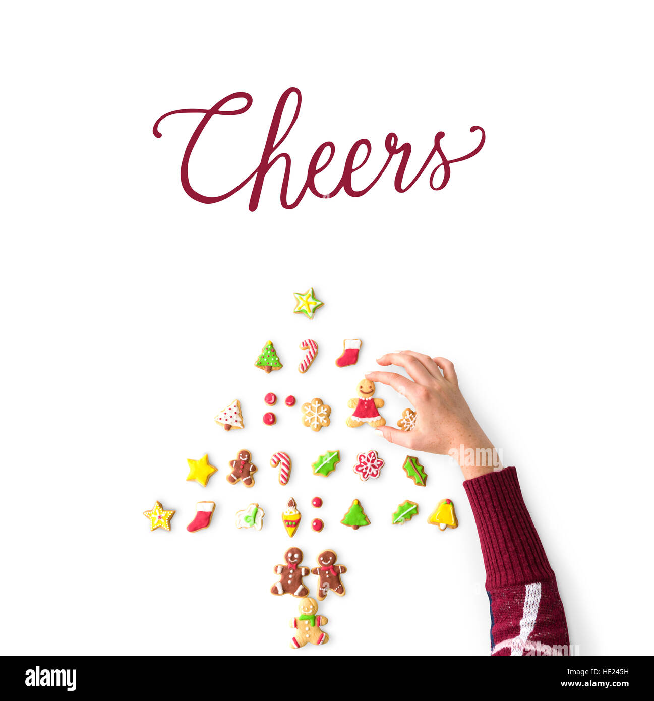 Cheers stagioni Saluto Anno Nuovo 2017 Foto Stock