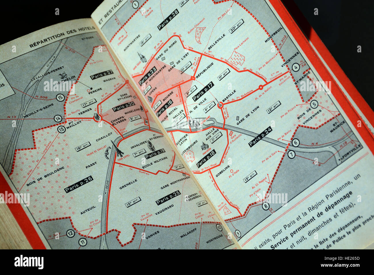 Vecchia Michelin guida rossa francia - francese Foto Stock