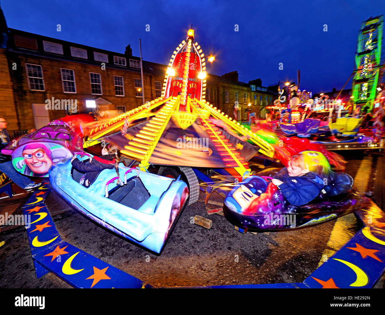 Superjets rotonda per bambini North Shields Foto Stock