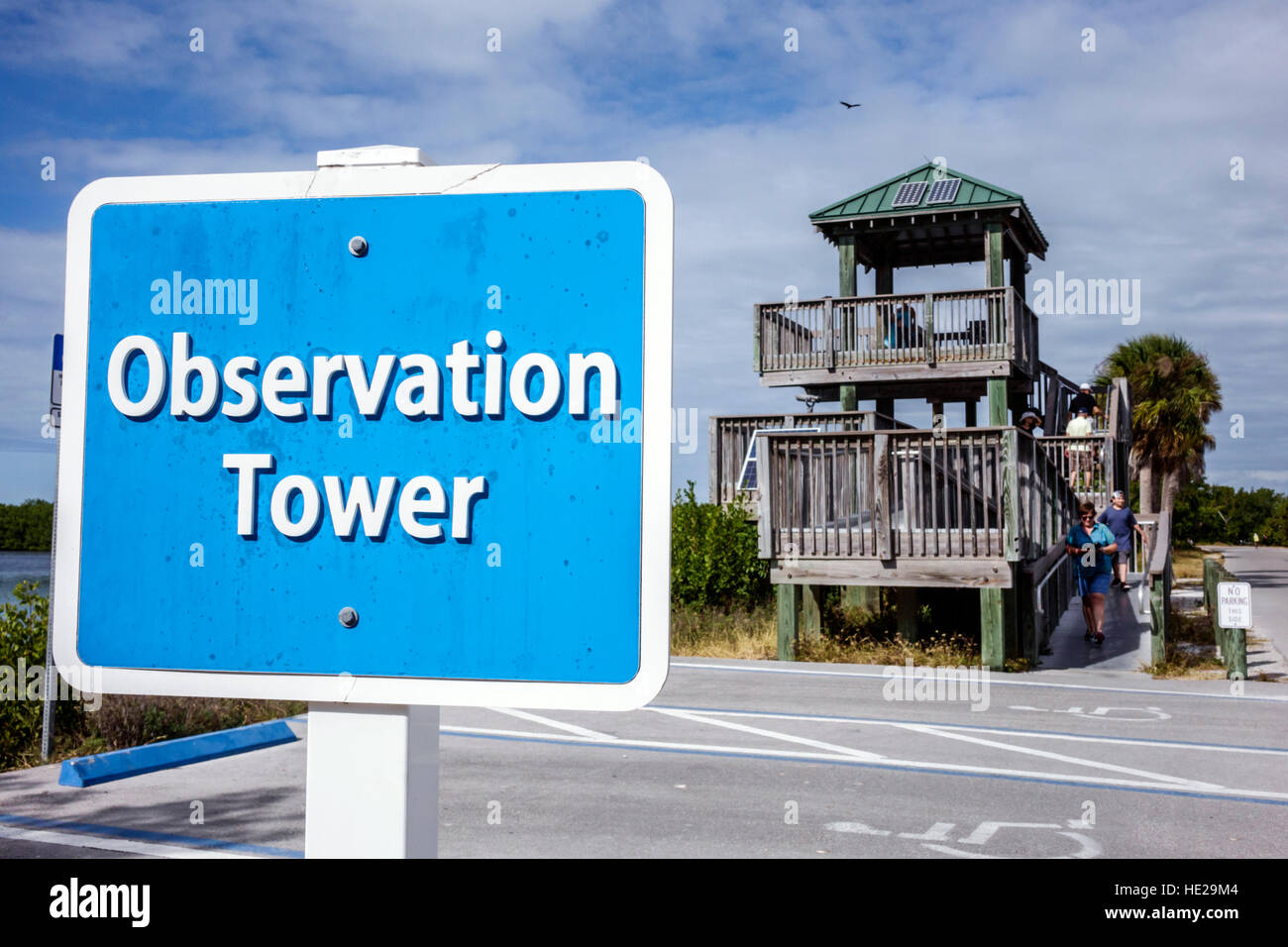 Florida Sanibel Island, J. N. J.N. JN Ding Darling National Wildlife Refuge, torre di osservazione, FL161129252 Foto Stock