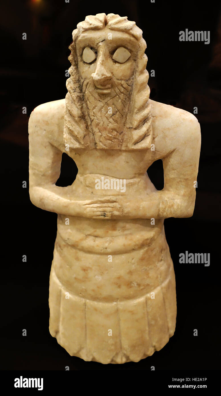 6029. Adoratore, Khafajah peccato tempio, Mesopotamia, c. 2600-2500 A.C. Foto Stock