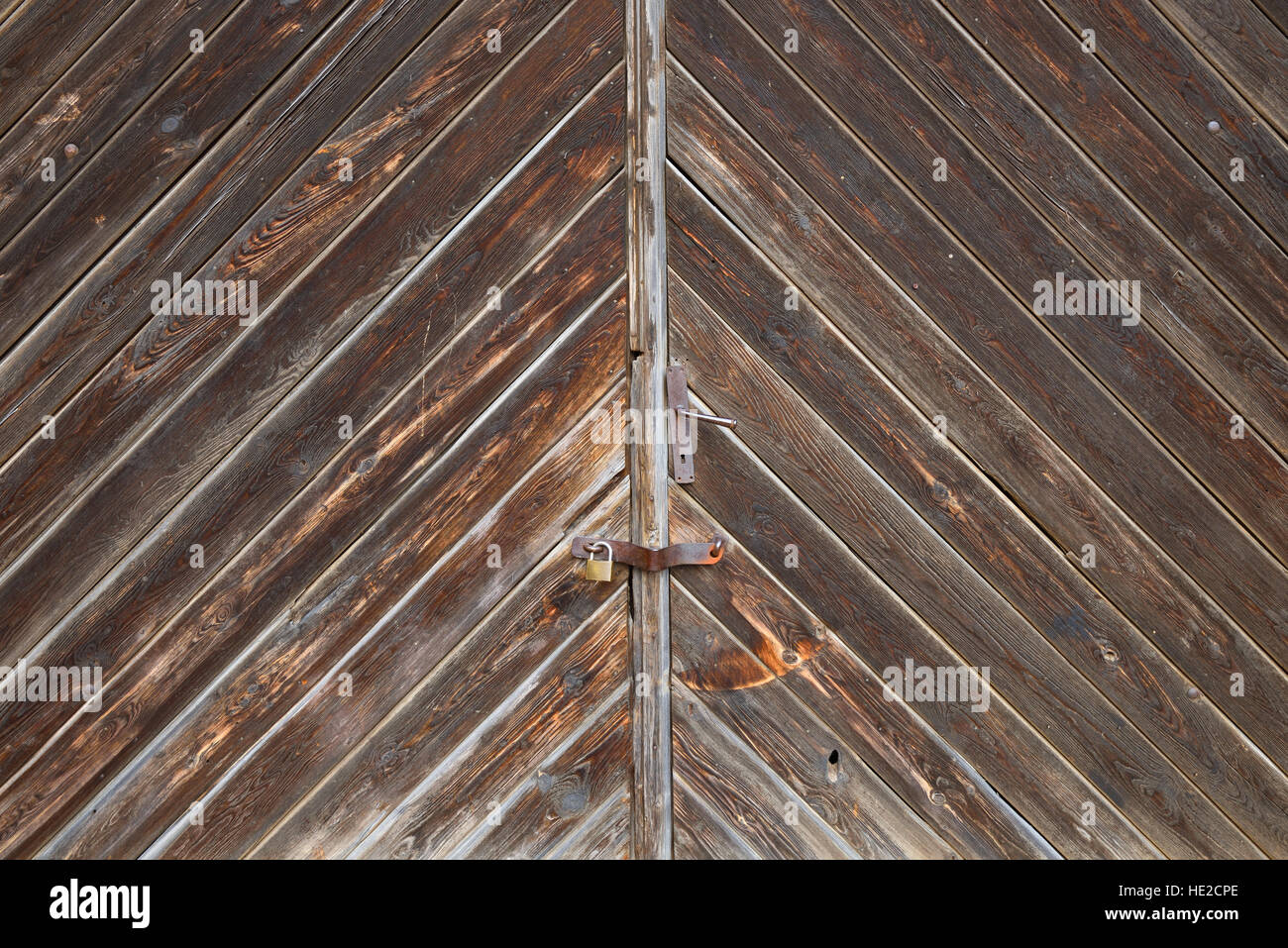 Il vecchio legno marrone texture di gate Foto Stock