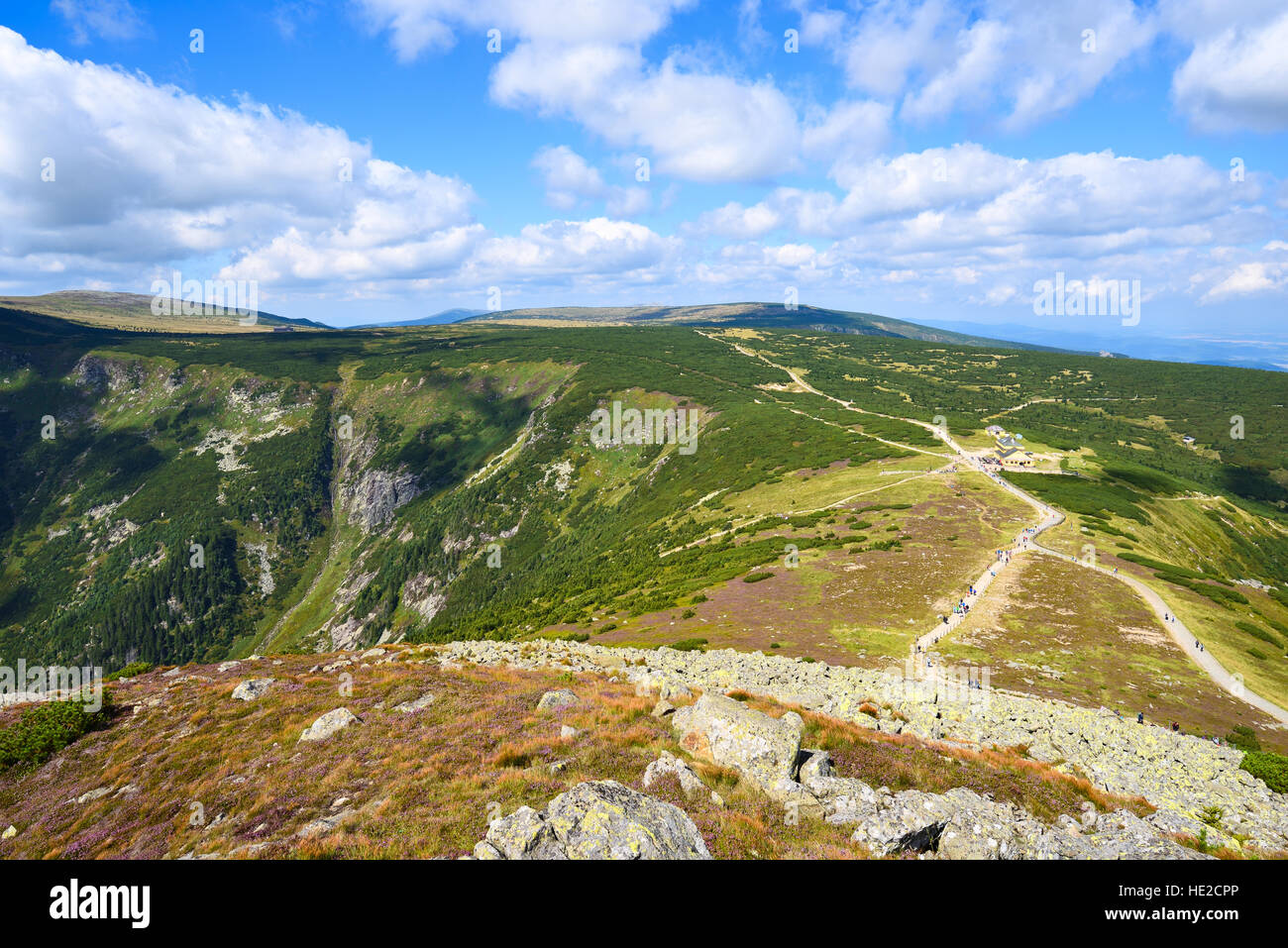 Pass gigante in Monti dei Giganti nella Repubblica Ceca Foto Stock