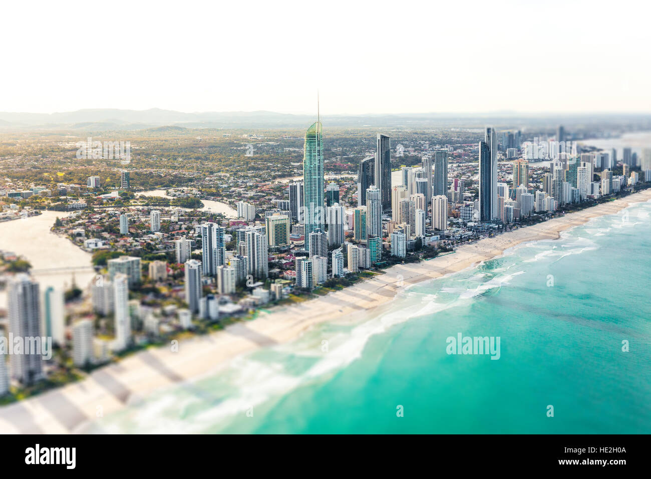SURFERS PARADISE, AUS - Settembre 04 2016 vista aerea di Surfers Paradise sulla Gold Coast, Australia Foto Stock