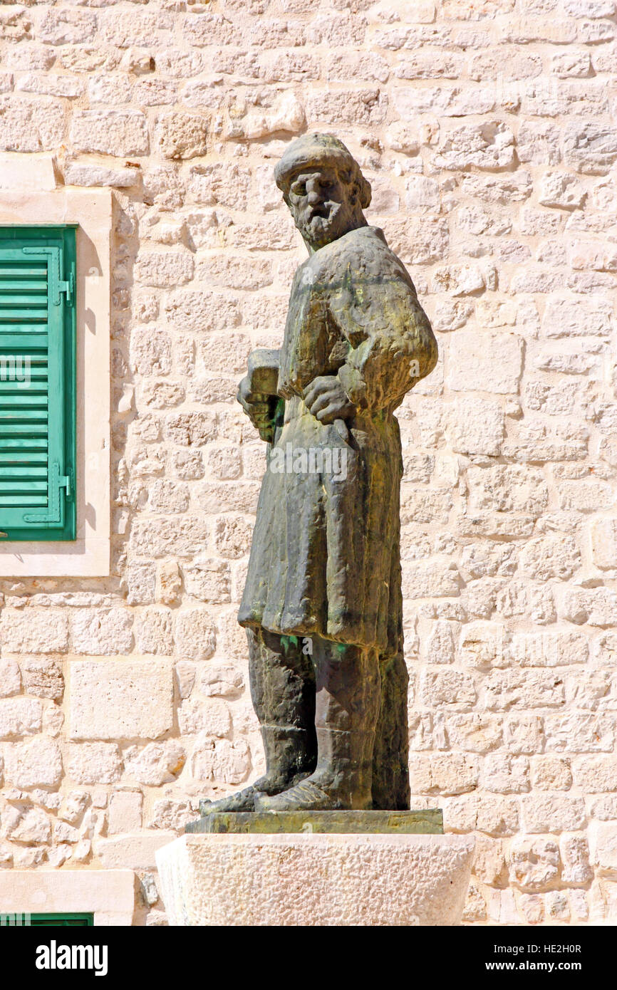 Scultura di Giorgio da Sebenico, scultore veneziano che ha lavorato principalmente in Sibenik Foto Stock