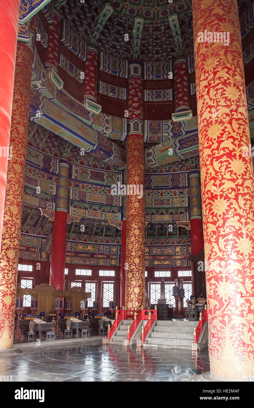 La sala di preghiera per i buoni raccolti Tempio del Cielo altare del cielo di Beijing in Cina. Foto Stock