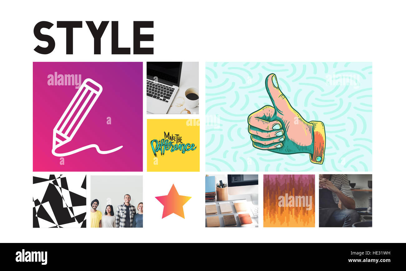 Innovazione Aimplicity stile arte concetto grafico Foto Stock