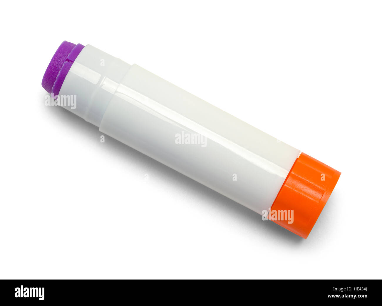 Aprire viola colla stick isolato su sfondo bianco. Foto Stock