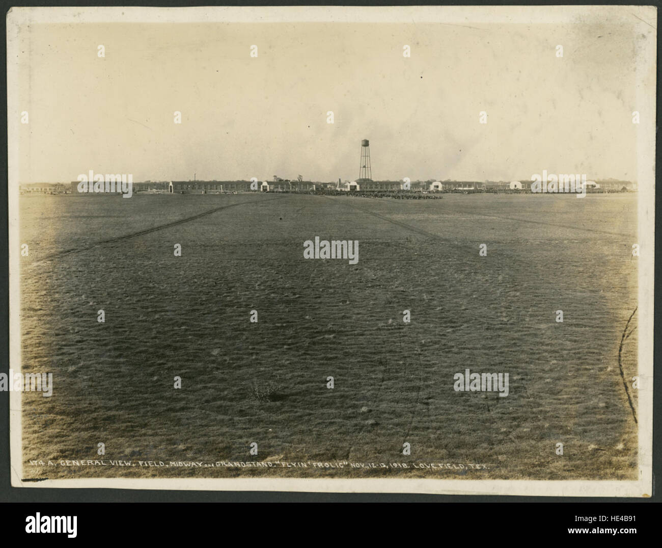 Vista generale del campo, Midway e gradinate 'Flyin' Frolic' Nov 12-13, Foto Stock