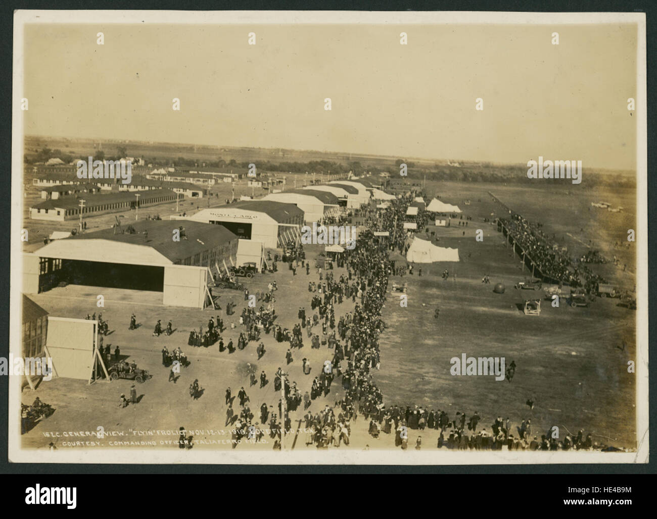 Vista generale 'Flyin' Frolic' 12-13 Nov, 1918 Love Field, tex Foto Stock