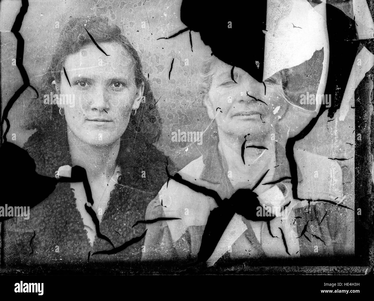 Quattro fotografie ritratte scattate da Costică Acsinte a Ialomita, Romania, che mostrano individui della società rumena all'inizio del XX secolo Foto Stock