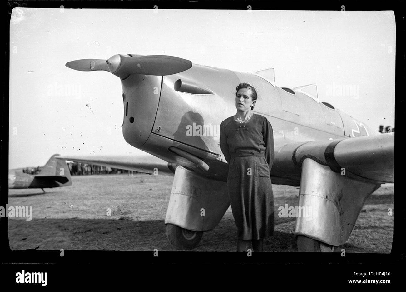 Miles Hawk M2H o M2Y, con insegna Michael Cross sulla fusoliera, fotografata tra il 1941 e il 1944, Costica Acsinte Archive, Romania Foto Stock