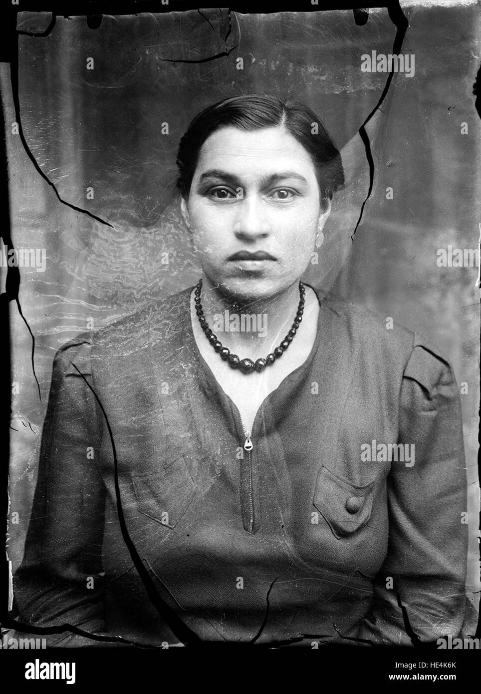 Rumena, Costica Acsinte Archive, Ialomita, Romania, lastra di vetro Foto Stock