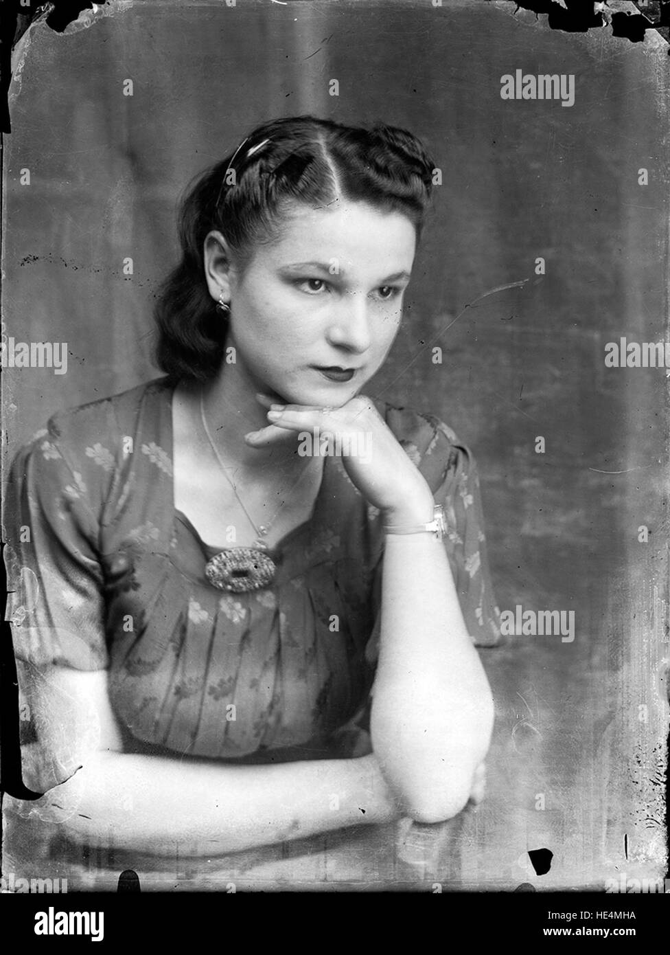 Rumena, Costica Acsinte Archive, Ialomita, Romania, lastra di vetro Foto Stock