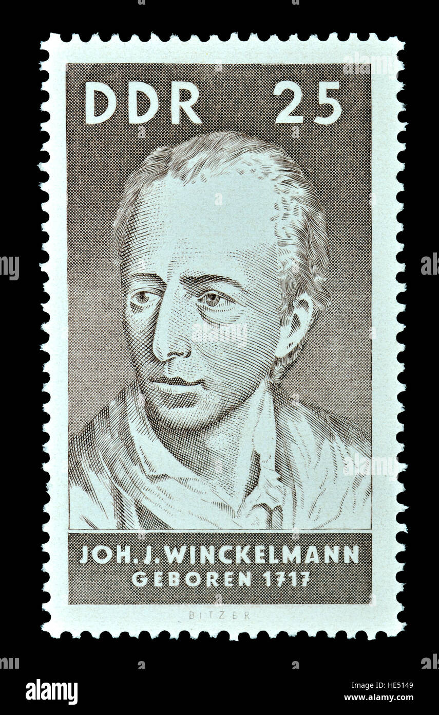 Tedesco orientale francobollo (1967) : Johann Joachim Winckelmann (1717 - 1768) arte tedesco storico ed archeologo. Considerato da alcuni il.... Foto Stock